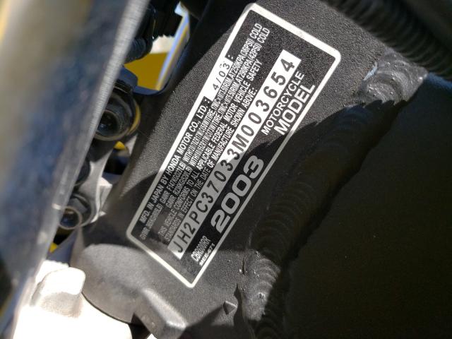2003 HONDA CBR600 RR JH2PC37033M003654