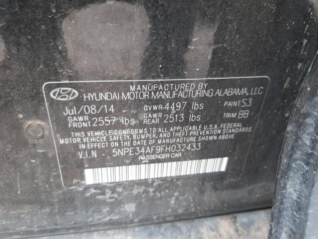 2015 HYUNDAI SONATA SPO 5NPE34AF9FH032433