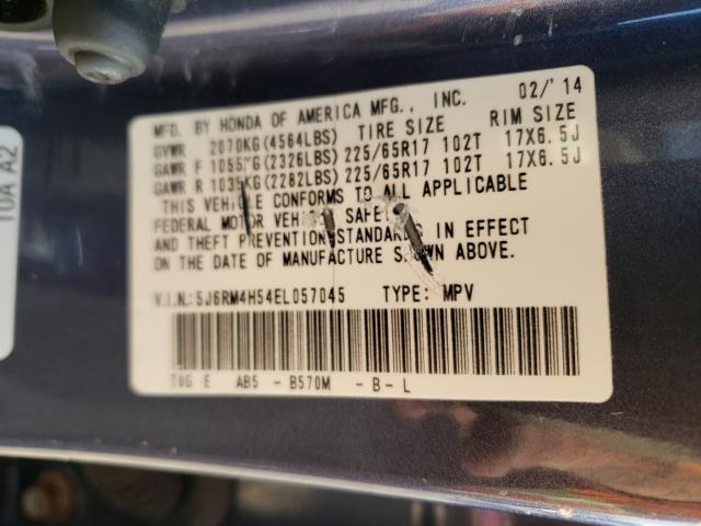2014 HONDA CRV 5J6RM4H54EL057045