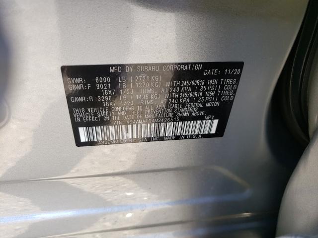 2021 SUBARU ASCENT PRE 4S4WMAFD4M3426515