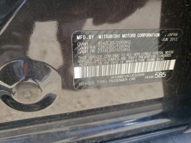 2012 MITSUBISHI LANCER EVO JA32W8FVXCU032569