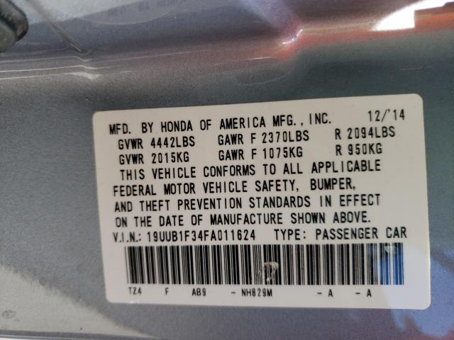 2015 ACURA TLX 19UUB1F34FA011624