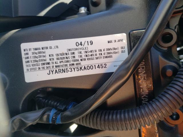 2019 YAMAHA MT09 C JYARN53Y5KA001452