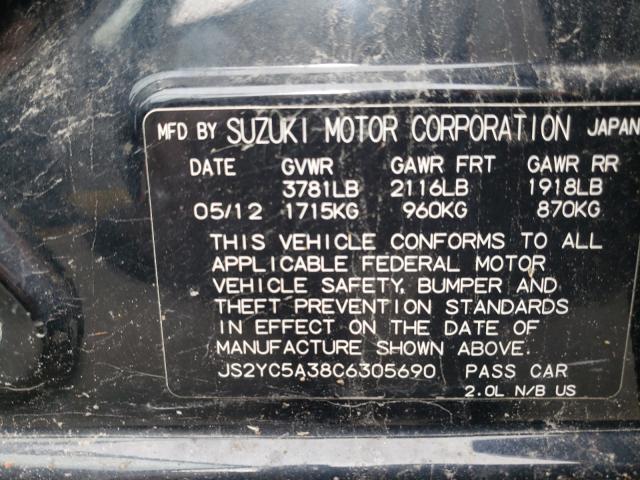 2012 SUZUKI SX4 LE JS2YC5A38C6305690