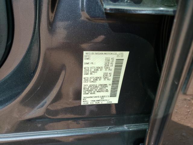 2010 NISSAN ARMADA SE 5N1AA0NC5AN618015