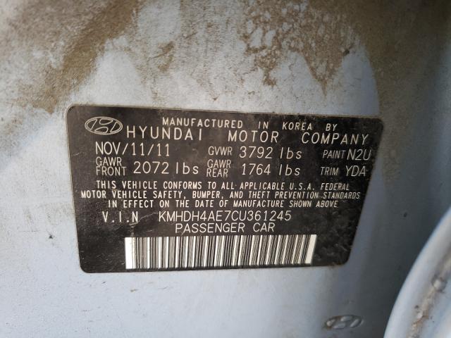 KMHDH4AE7CU361245 Hyundai Elantra Gl 2012. Фото: 9