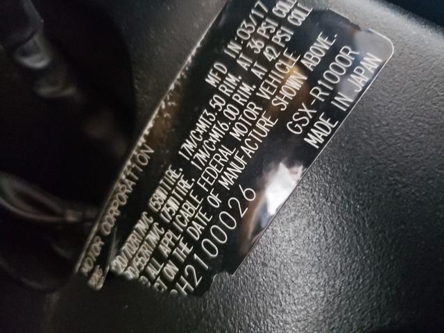 2017 SUZUKI GSX-R1000 JS1DM11H9H2100026