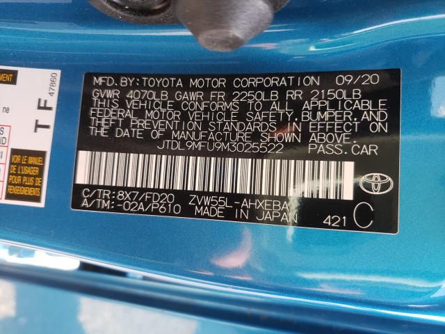 2021 TOYOTA PRIUS LE JTDL9MFU9M3025522