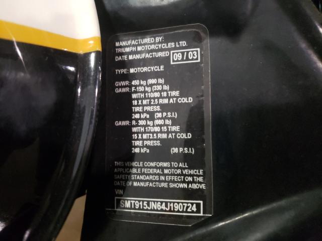2004 TRIUMPH MOTORCYCLE SPEED MAST SMT915JN64J190724