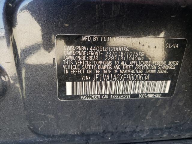 2015 SUBARU WRX JF1VA1A6XF9800634