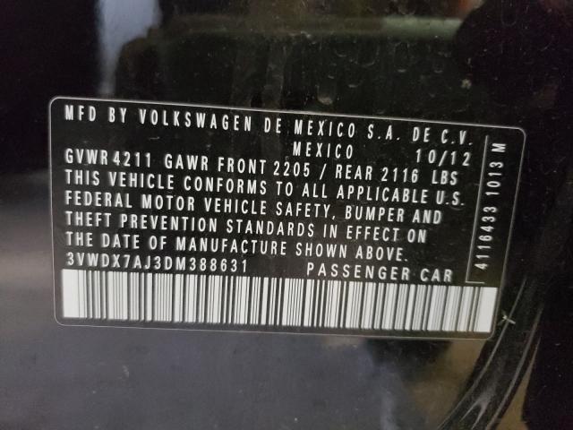 2013 VOLKSWAGEN JETTA GL 3VWDX7AJ3DM388631