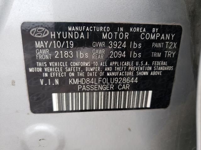 2020 HYUNDAI ELANTRA SE KMHD84LF0LU928644