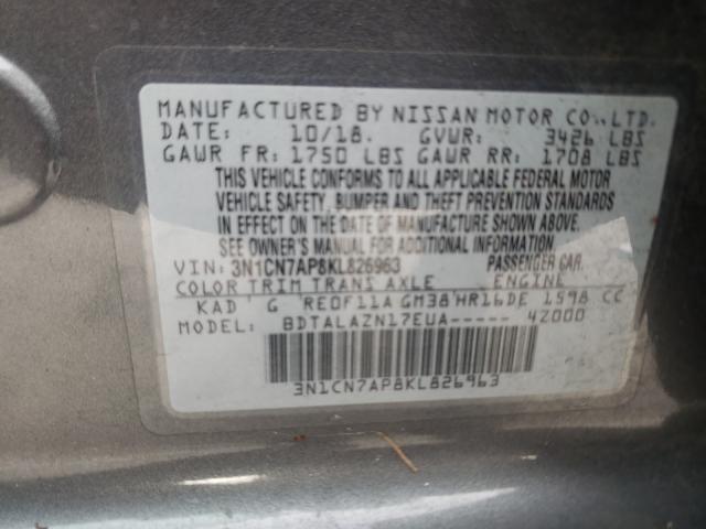 2019 NISSAN VERSA S 3N1CN7AP8KL826963