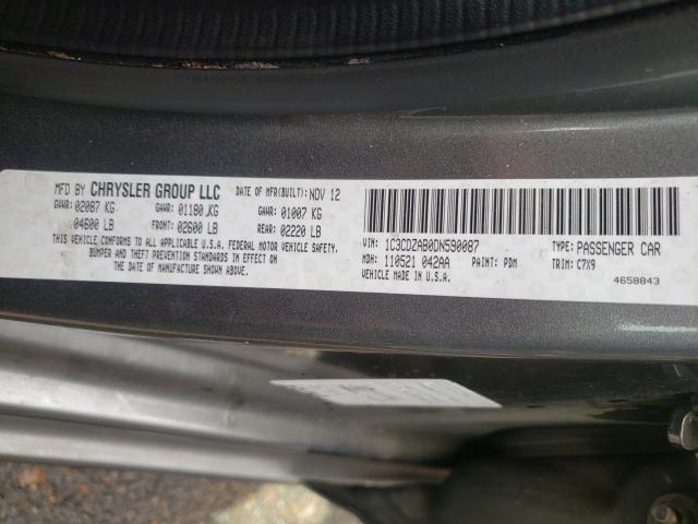 2013 DODGE AVENGER SE 1C3CDZAB0DN590087