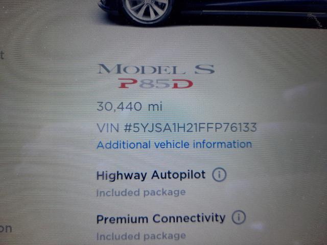 2015 TESLA MODEL S 85 5YJSA1H21FFP76133