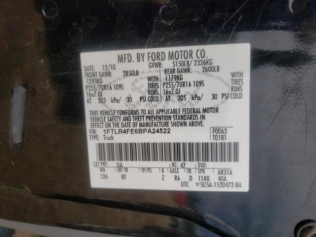 2011 FORD RANGER SUP 1FTLR4FE6BPA24522
