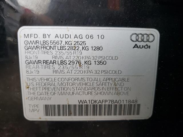 WA1DKAFP7BA011848 Audi Q5 Premium 2011. Фото: 9