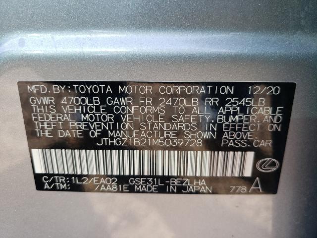2021 LEXUS IS 350 F-S JTHGZ1B21M5039728