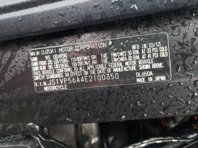 2014 SUZUKI DL650 A JS1VP56A4E2100350