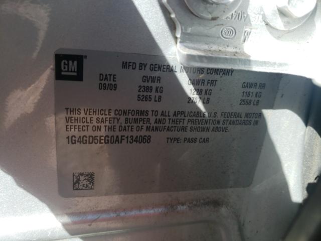 2010 BUICK LACROSSE C 1G4GD5EG0AF134068