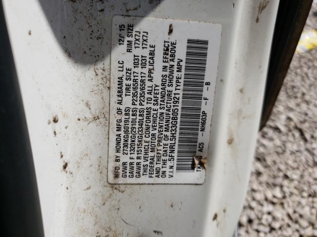 2016 HONDA ODYSSEY SE 5FNRL5H33GB051921