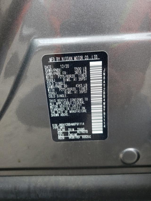 2021 NISSAN ARMADA SL JN8AY2BB4M9791114