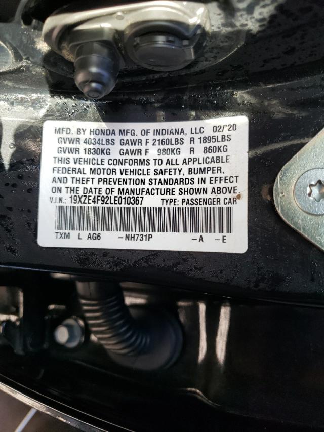 2020 HONDA INSIGHT TO 19XZE4F92LE010367