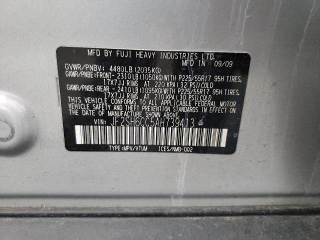 2010 SUBARU FORESTER JF2SH6CC5AH739413