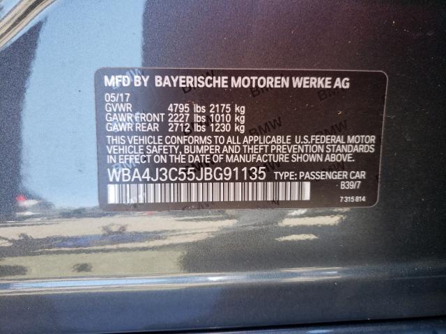 2018 BMW 430XI GRAN WBA4J3C55JBG91135