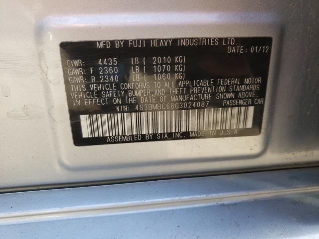 2012 SUBARU LEGACY 4S3BMBC68C3024087