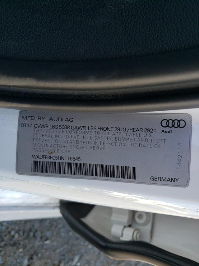 2017 AUDI S6 PREMIUM WAUFFBFC5HN116845