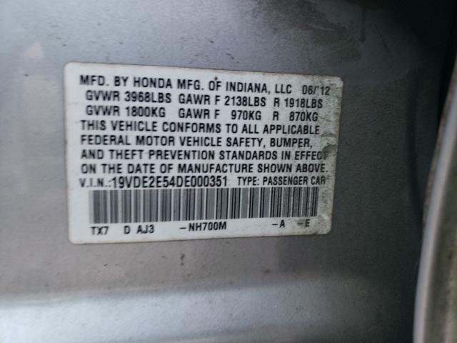 2013 ACURA ILX 24 PRE 19VDE2E54DE000351