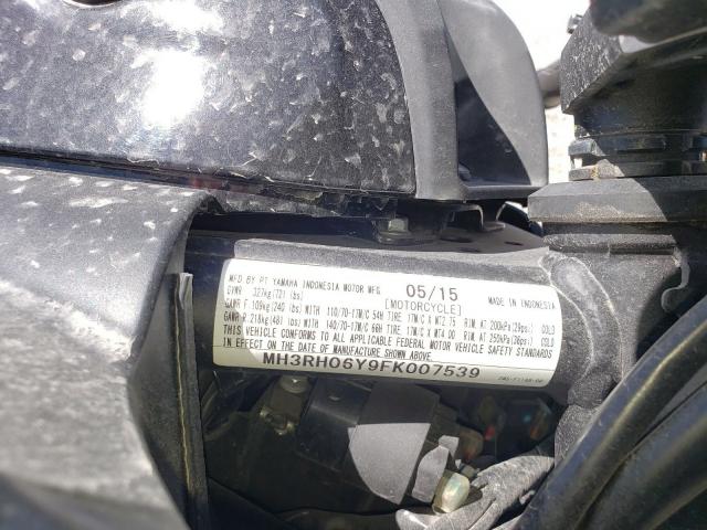 2015 YAMAHA YZFR3 MH3RH06Y9FK007539