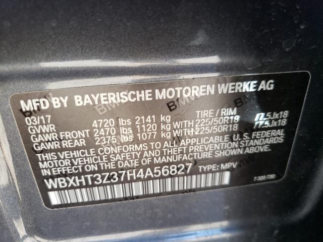 2017 BMW X1 XDRIVE2 WBXHT3Z37H4A56827