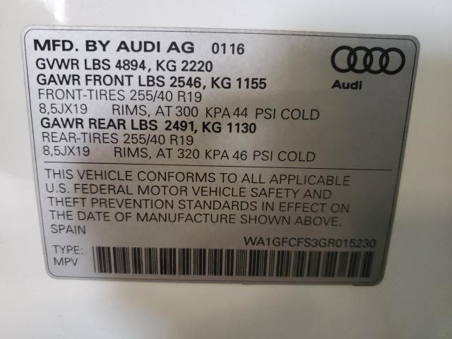 2016 AUDI Q3 PRESTIG WA1GFCFS3GR015230