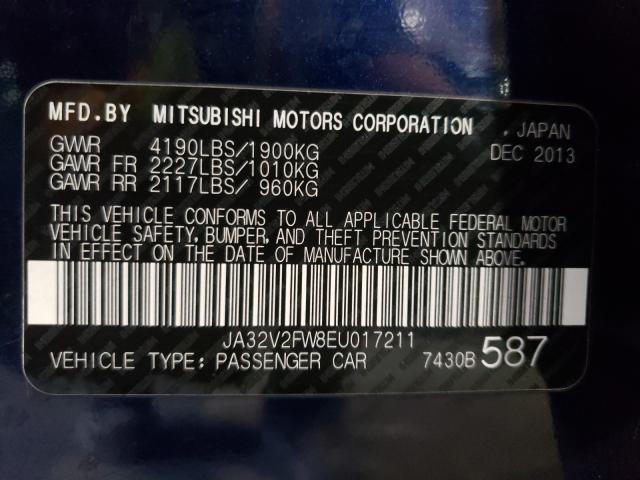 2014 MITSUBISHI LANCER SE JA32V2FW8EU017211