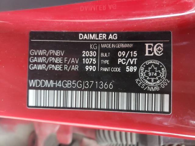 2016 MERCEDES-BENZ B 250 4MAT WDDMH4GB5GJ371366