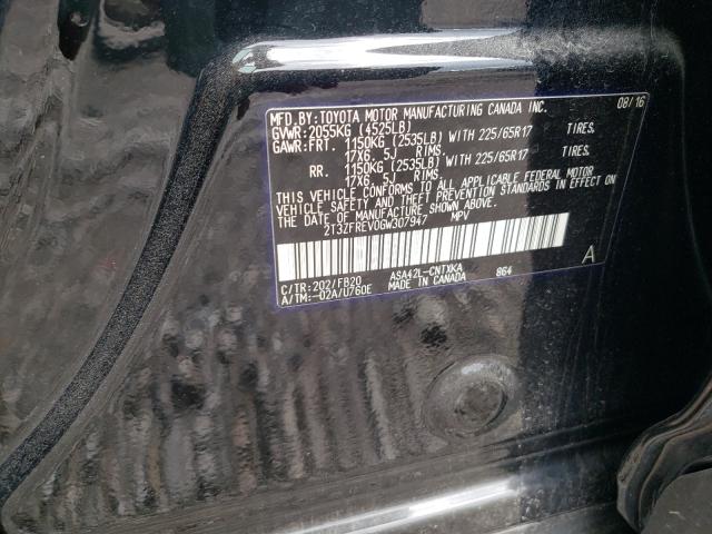 2016 TOYOTA RAV 2T3ZFREV0GW307947