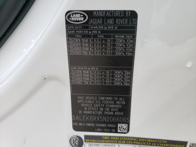 2022 LAND ROVER DEFENDER 9 SALEK6RX5N2066065