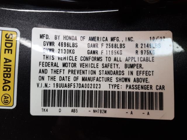 2013 ACURA TL TECH 19UUA8F57DA002023