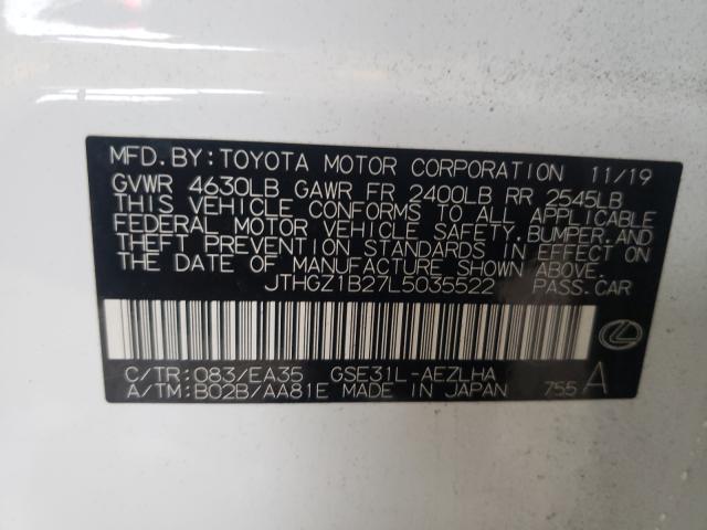 2020 LEXUS IS 350 F-S JTHGZ1B27L5035522