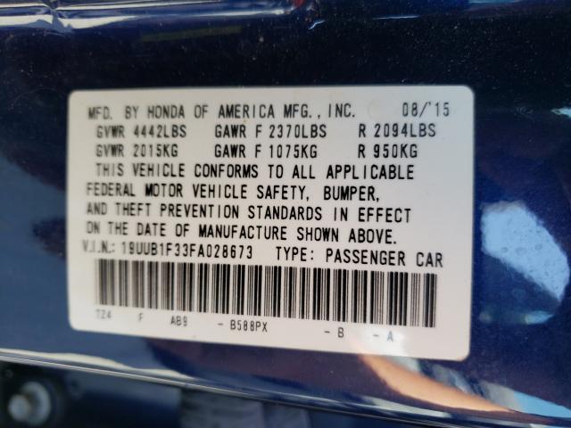 2015 ACURA TLX 19UUB1F33FA028673