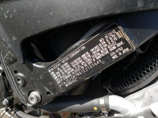 2014 SUZUKI GSX-R750 JS1GR7MA1E2101649
