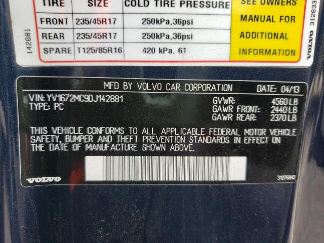 2013 VOLVO C70 T5 YV1672MC9DJ142881