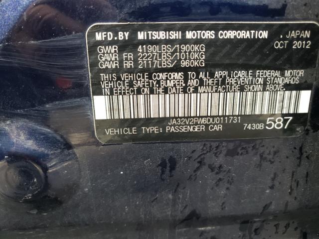 2013 MITSUBISHI LANCER SE JA32V2FW6DU011731