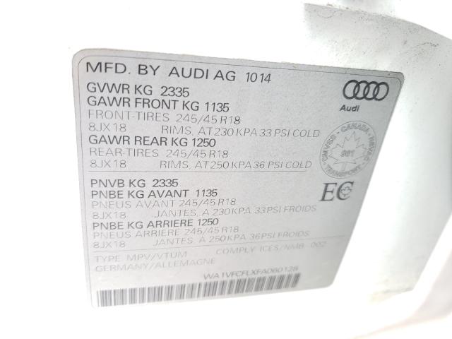 VIN WA1VFCFLXFA060128 2015 Audi A4, Prestige no.10