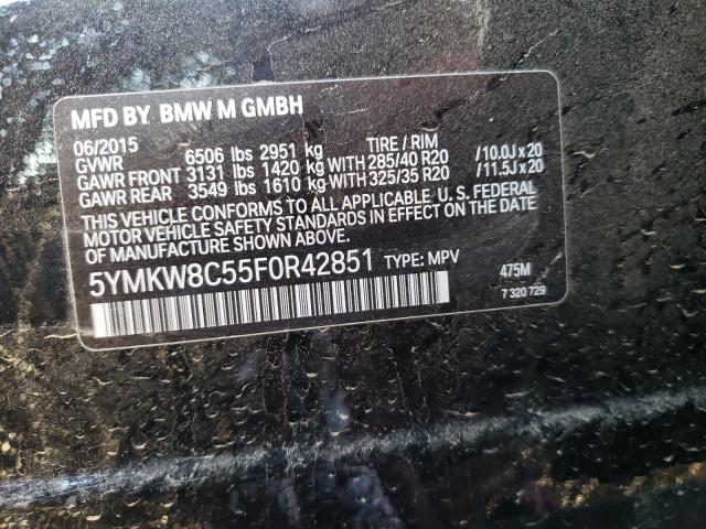 2015 BMW X6 M 5YMKW8C55F0R42851