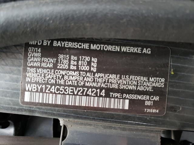 2014 BMW I3 REX WBY1Z4C53EV274214