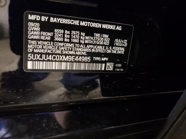 2021 BMW X5 M50I 5UXJU4C0XM9E44985
