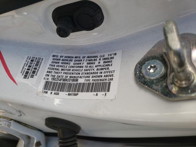 2019 HONDA INSIGHT TO 19XZE4F98KE018696